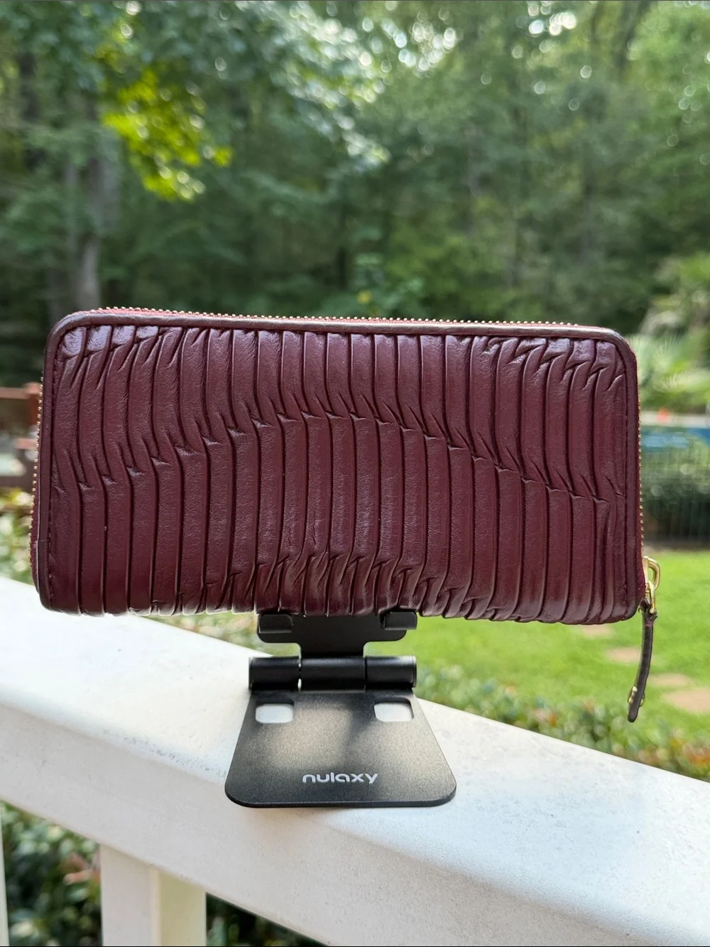 Coach leather card